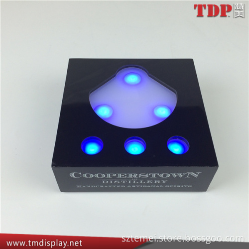 wholesale LED lighting customized acrylic wine bottle glorifier for bar